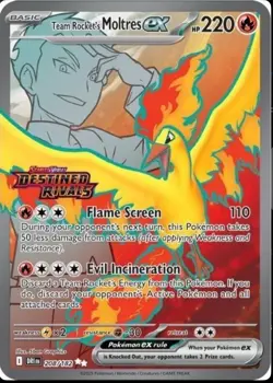 Pokemon TCG 2 Card Lot, Holo English Charizard ex Moltres ex Destined Rivals - Image 1