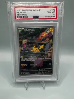PSA 10 Pikachu AR 173/165 SV2a Scarlet & Violet Pokemon Card 151 Japanese 2023 - Image 1