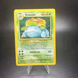 Venusaur - 15/102 - Pokemon Base Set Unlimited Holo Rare Card WOTC LP -g - Image 1