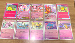 PINK BUNDLE, CUTE, Pokemon cards, NM, mewtwo, Charcadet, MDiancie EX, & more - Image 3