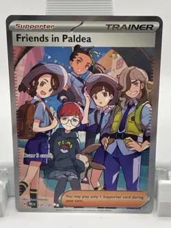 Pokemon Friends in Paldea Ultra Rare 137/131 Sv: Prismatic Evolutions Holo Card - Image 1