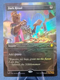 Dark Ritual 131 PROMO BORDERLESS FOIL TMNT Commander MTG LP Card Rare * 🔮 - Image 1