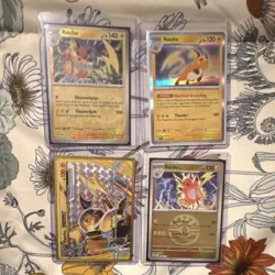 Pokemon Raichu Stage 1 & BREAK 4 Card Lot Holo & Foil English - Image 1