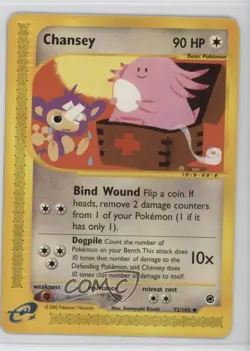 Chansey Pokemon e-Card Series Expedition #72 2002 - Image 1