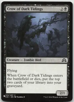 Crow of Dark Tidings 105 Common The List Reprints NM MTG - Image 1