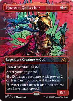 Hazoret, Godseeker (Borderless) [Aetherdrift] Near Mint - Image 1