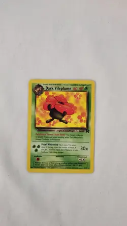 Pokemon 2000 TCG Dark Vileplume Card #30/82. Non Holo. Stage 2. - Image 1