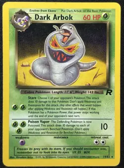 Dark Arbok 19/82 Non-Holo Team Rocket Unlimited Pokemon Card LP/MP - Image 1