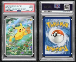 Pikachu (Paldea Adventure Chest) Holo Pokemon Scarlet & Violet Black Star PSA 9 - Image 3