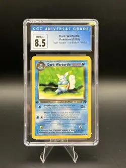 2000 Pokemon Dark Wartortle Team Rocket 1st Edition 46/82 NM/MINT+ CGC 8.5 - Image 1