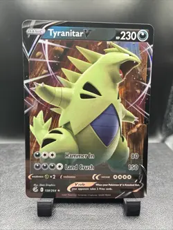 TYRANITAR V 158/264 FUSION STRIKE POKEMON (ULTRA RARE, NM) - Image 1