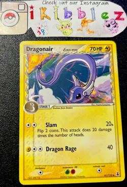 Dragonair Delta Species 41/113 NM EX Delta Species Pokemon. Free Tracked Ship! - Image 1