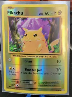 POKEMON PIKACHU 35/108 REVERSE HOLO XY EVOLUTIONS MP - Image 1