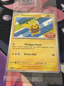 NEW! - Pokemon Pikachu Berkemeja Batik 155/SV-P Indonesia Journey Sealed Promo - Image 1