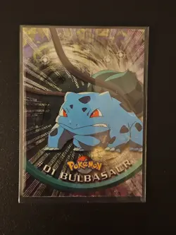 BULBASAUR #01, Series 1 - 2000, Topps TV Chrome Pokemon Card . - Image 1