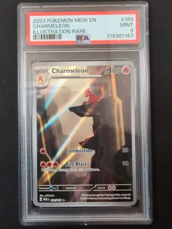 2023 POKEMON MEW EN-151 ILLUSTRATION RARE #169 CHARMELEON PSA 9 - Image 2