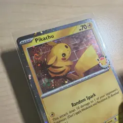 Pikachu 051 /162 Stamped 2026 Pokemon Day 30th Promo Cosmos w/ SWIRL x3 - Image 1
