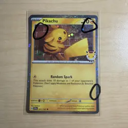 Pikachu 051 /162 Stamped 2026 Pokemon Day 30th Promo Cosmos w/ SWIRL x3 - Image 2