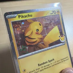 Pikachu 051 /162 Stamped 2026 Pokemon Day 30th Promo Cosmos w/ SWIRL x3 - Image 3