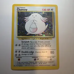 1999 Pokemon CHANSEY - Holo 3/102 Base Set - Vintage - LP Free Shipping vintage - Image 1