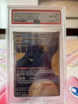 PSA 8.5 Pokemon TCG Team Rocket’s Orbeetle 198/182 IR Destined Rivals Rare grade - Image 1