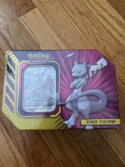 Pokemon TCG Tag Team Partnership Tin Set 3 Sealed READ Mewtwo Giratina Lucario - Image 2