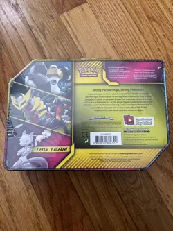 Pokemon TCG Tag Team Partnership Tin Set 3 Sealed READ Mewtwo Giratina Lucario - Image 4