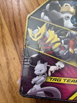 Pokemon TCG Tag Team Partnership Tin Set 3 Sealed READ Mewtwo Giratina Lucario - Image 5