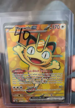 Pokemon Meowth ex 107/088 Perfect Order Full Art Ultra Rare TCG - NM/Mint - Image 1
