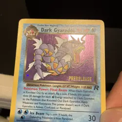 Pokemon Dark Gyarados (8/87) Team Rocket LP HOLO- Prerelease - Image 3