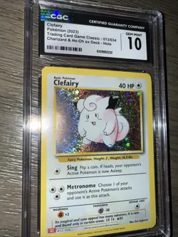 Pokemon TCG CGC 10 Gem Mint Clefairy Holo Rare Classic Collection CLC 013/034 - Image 2