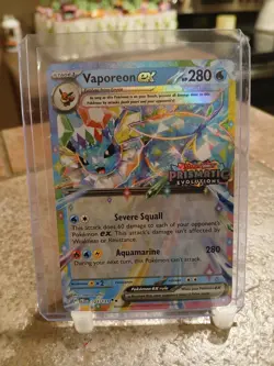 Pokemon TCG Vaporeon EX Prismatic Evolutions Stamp Promo 023/131 - Image 1