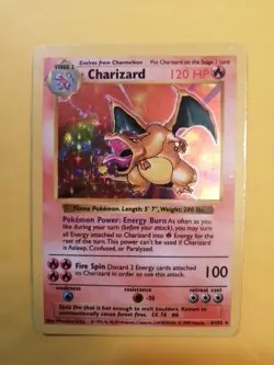 1999 Pokemon Base Set Shadowless Charizard 4/102 Holo - Image 1