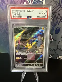 Japanese Pokemon 151 - 2023 - Pikachu AR 173/165 - 151 sv2a - PSA 10 - Image 1