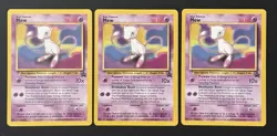 2000 POKEMON BLACK STAR PROMO NON HOLO MEW X3 NM SET 🔮 - Image 1