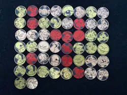 2025 Pokemon TCG S-Chinese 151C Coin Red Magnemite Ekans Electrode Lot*50 AM11 - Image 1