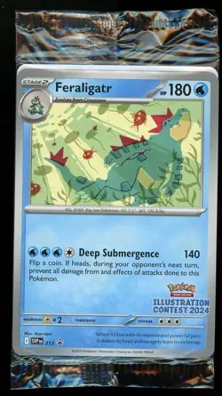 Pokemon Scarlet & Violet 213 FERALIGATR Illustration Contest Sealed Promo - Image 1