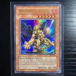 Manticore Of Darkness Ultra Rare Unlimited Yu-Gi-Oh Invasion Of Chaos IOC-067 LP - Image 1