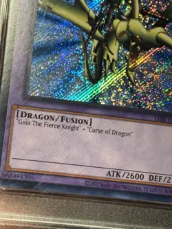 Yu-Gi-Oh! Gaia The Dragon Champion LOB-EN125 PSA Mint 9 - FOIL BLEED ERROR - Image 3