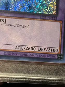 Yu-Gi-Oh! Gaia The Dragon Champion LOB-EN125 PSA Mint 9 - FOIL BLEED ERROR - Image 4