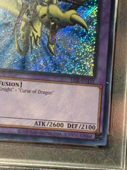 Yu-Gi-Oh! Gaia The Dragon Champion LOB-EN125 PSA Mint 9 - FOIL BLEED ERROR - Image 5