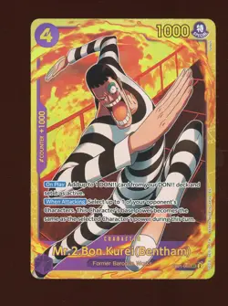 One Piece English EB01-061 Mr.2.Bon.Kurei Bentham Alternate Art Secret Rare - Image 1