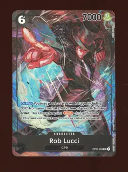 One Piece English OP03-092 Rob Lucci Alternate Art Super Rare - Image 1
