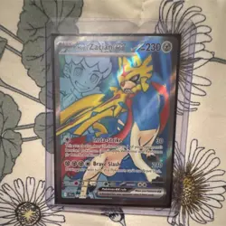 Pokemon Hop's Zacian EX Ultra Rare Full Art Holo Card 176/159 Sv09 230 HP - Image 1