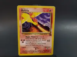 Moltres Black Star Promo Pokemon TCG Card No 21 WotC 2000 MP - Image 3