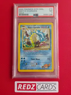 PSA 7 Mistys Gyarados 13/132 Gym Challenge Holo Rare graded Pokemon Card - Image 1