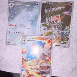 Pokemon Holo Crabominable Swinub Lycanroc Card Lot Scarlet & Violet Set - Image 1