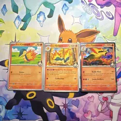 Pokemon Ethan’s Cyndaquil, Quilava, and Typhlosion 3 Card Lot - Destined Rivals - Image 1