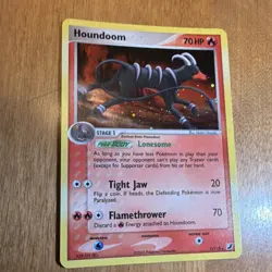 Pokemon Houndoom Unseen Forces Holo Rare English Card 70 HP 7/115 2005 - Image 1