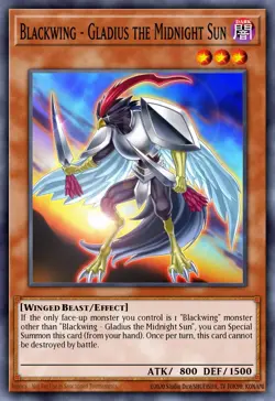 Blackwing Gladius the Midnight Sun - CBLZ-EN095 Rare | Yu-Gi-Oh! Card - Image 1